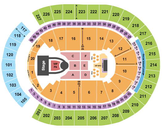 T-Mobile Arena Usher Seating Chart